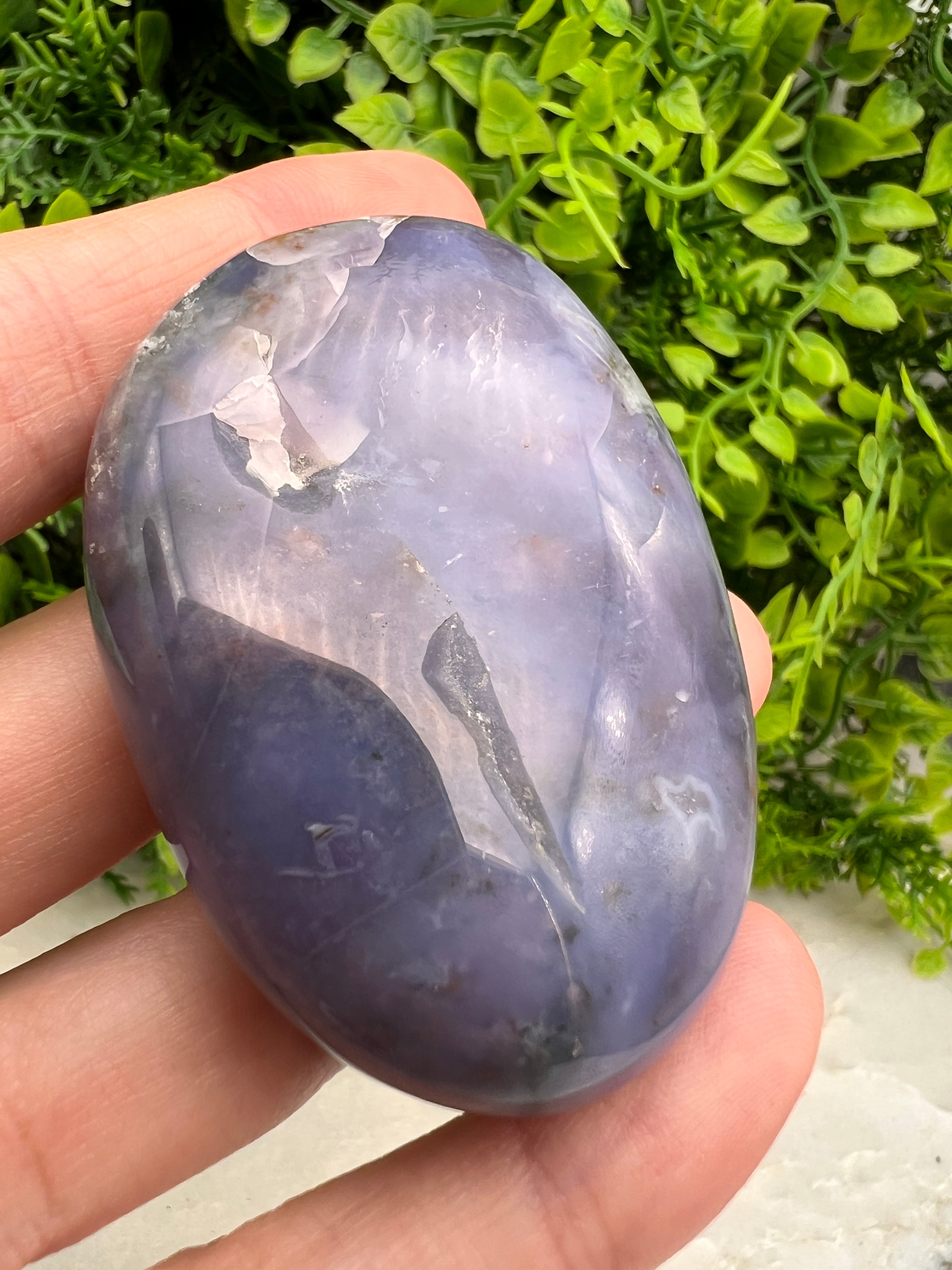 Chalcedoon / Paarse Agaat palmsteen