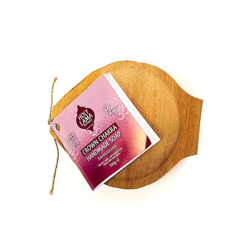 Kruin chakra zeep Holy Lama palmblad (100g)