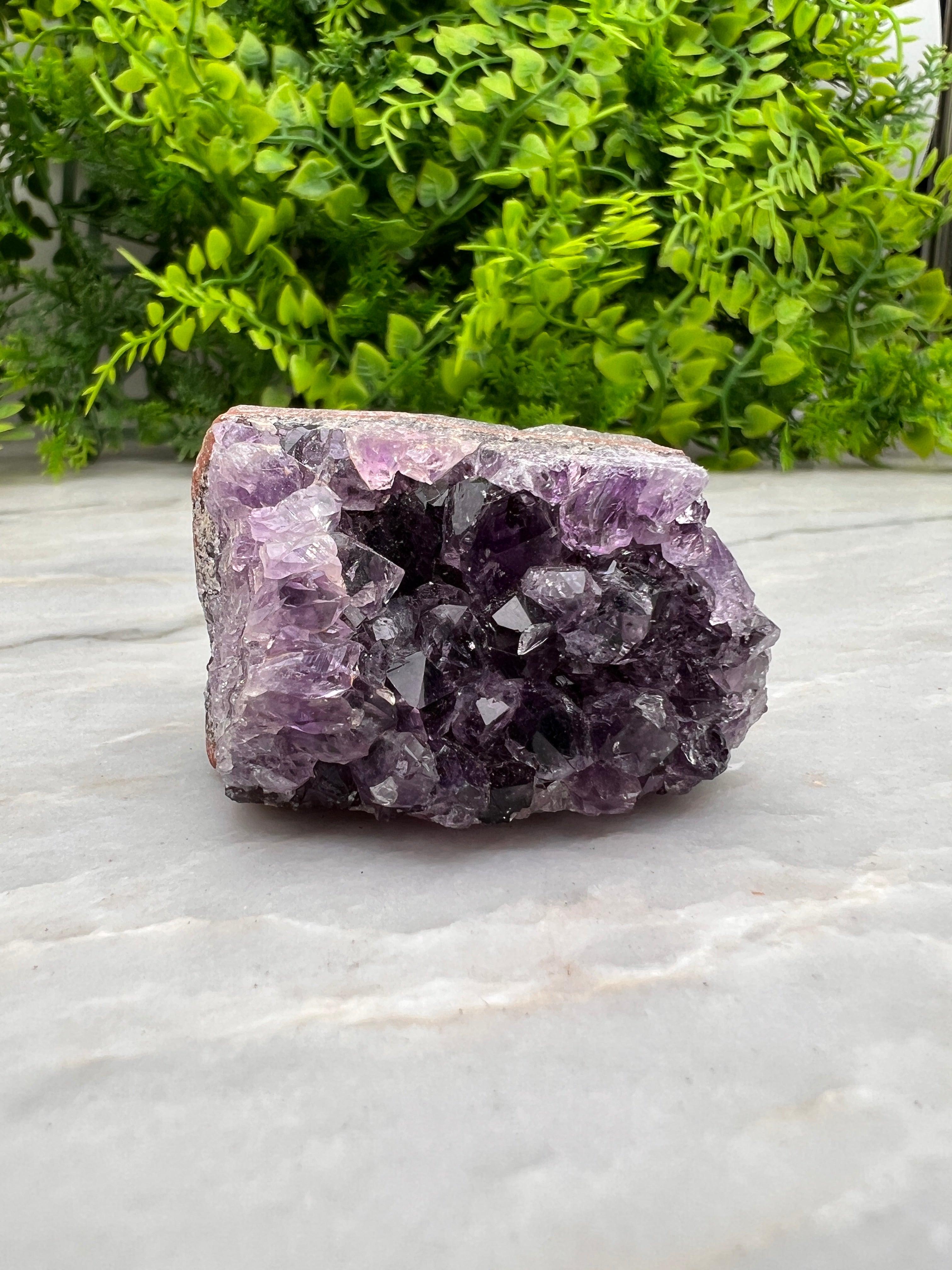 Amethist cluster cut base
