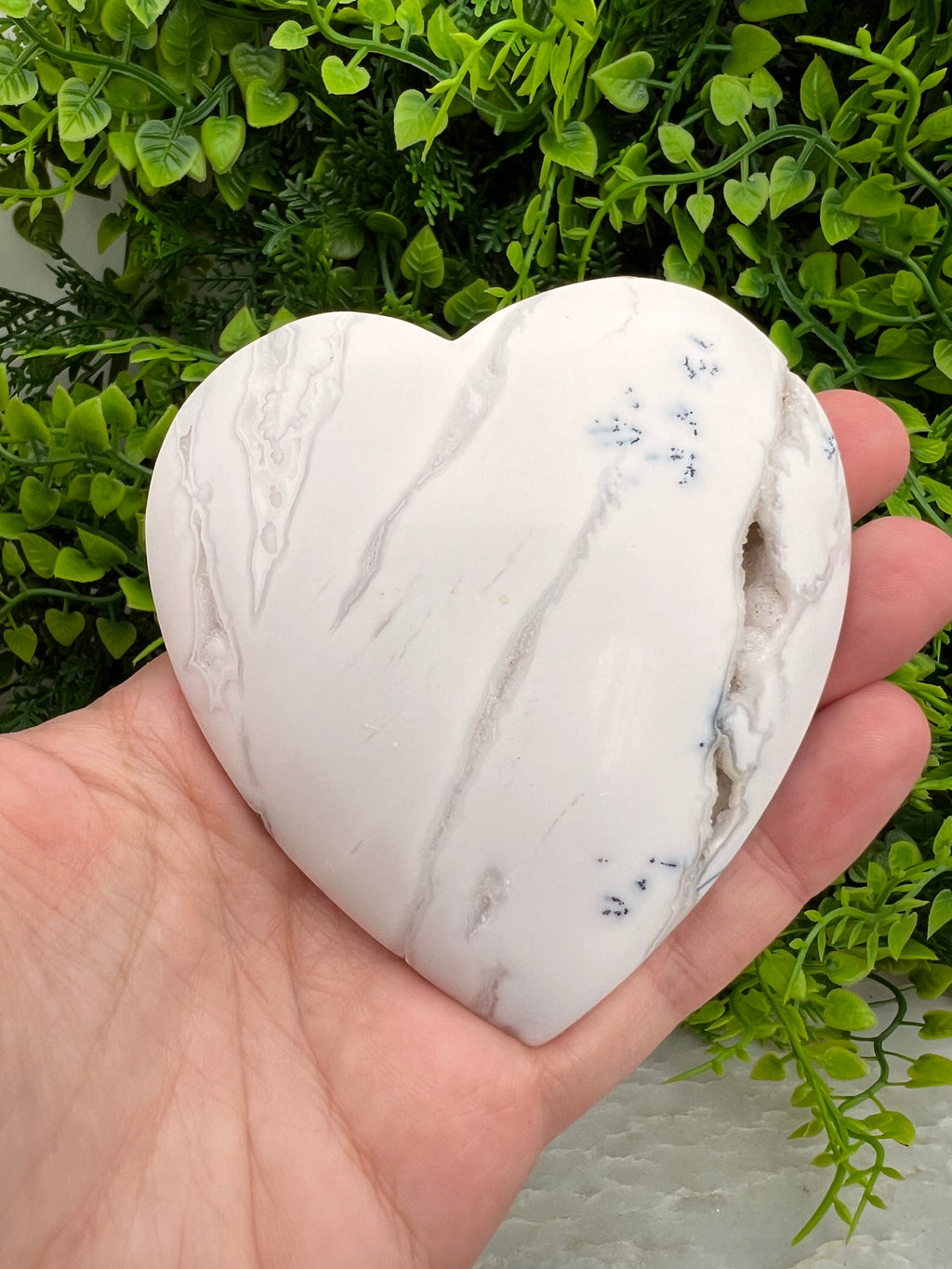 Witte pluim Agaat hart