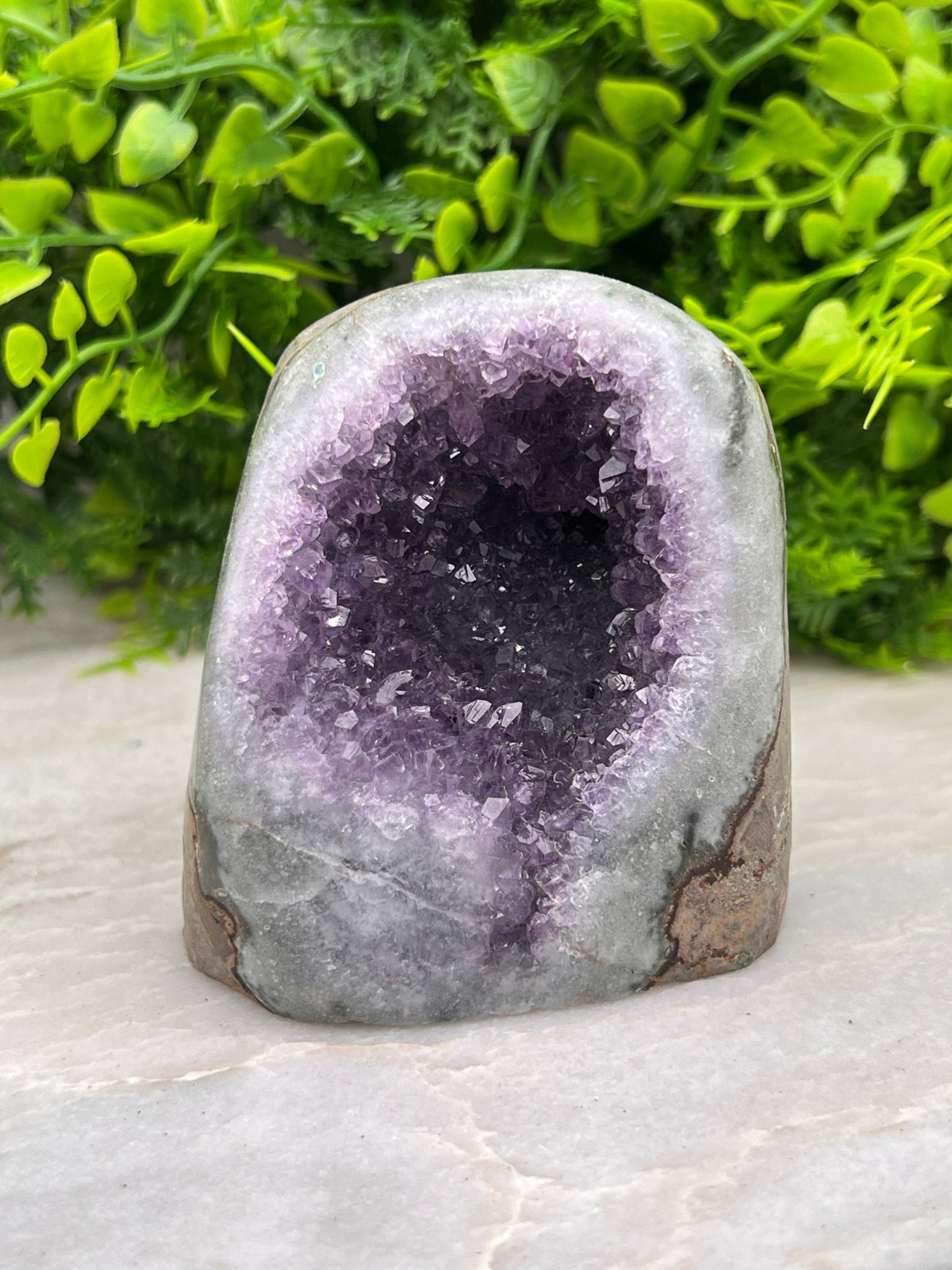 Amethist geode cut base by KEY LIME STORE