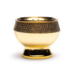 Gold-colored brass incense burner (6x5 cm)