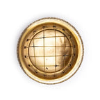 Gold-colored brass incense burner (6x5 cm)