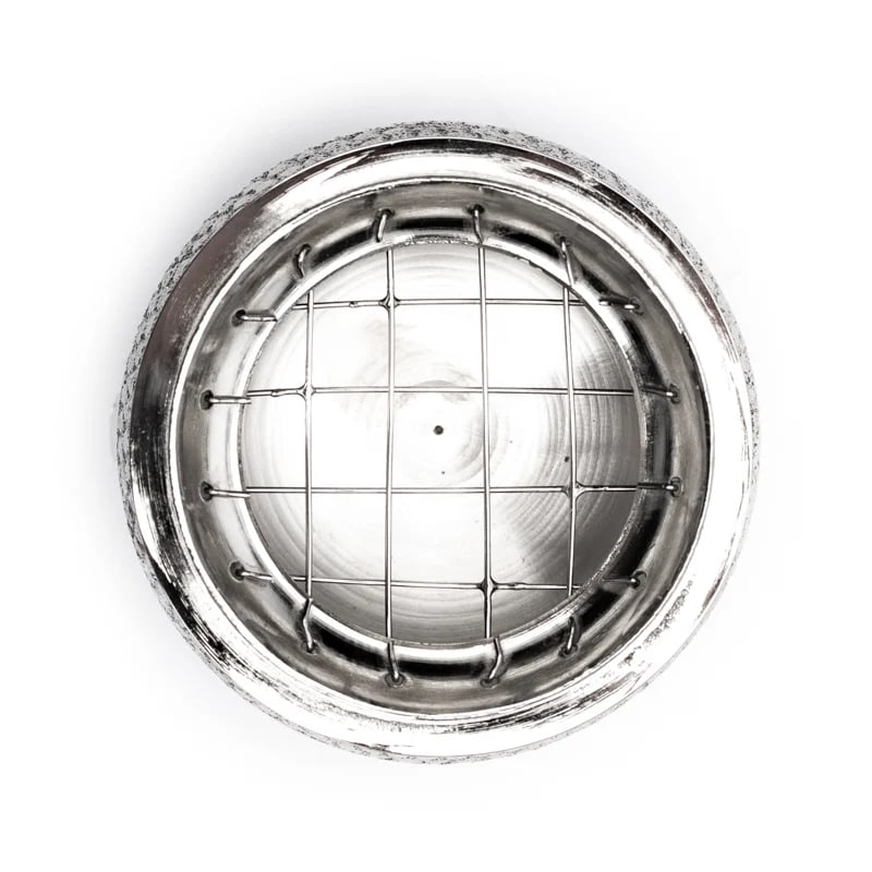 Vernikkelde wierookbrander messing (6x5cm)