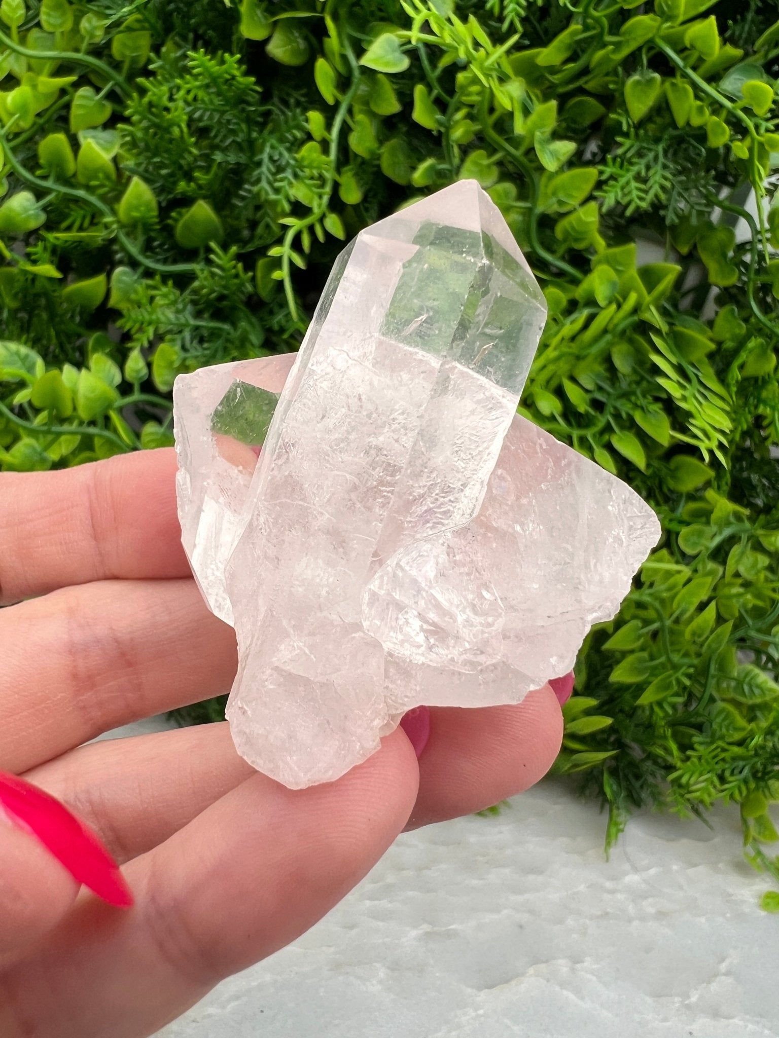 Sehr klarer Bergkristall-Cluster (5 cm) von KEY LIME STORE
