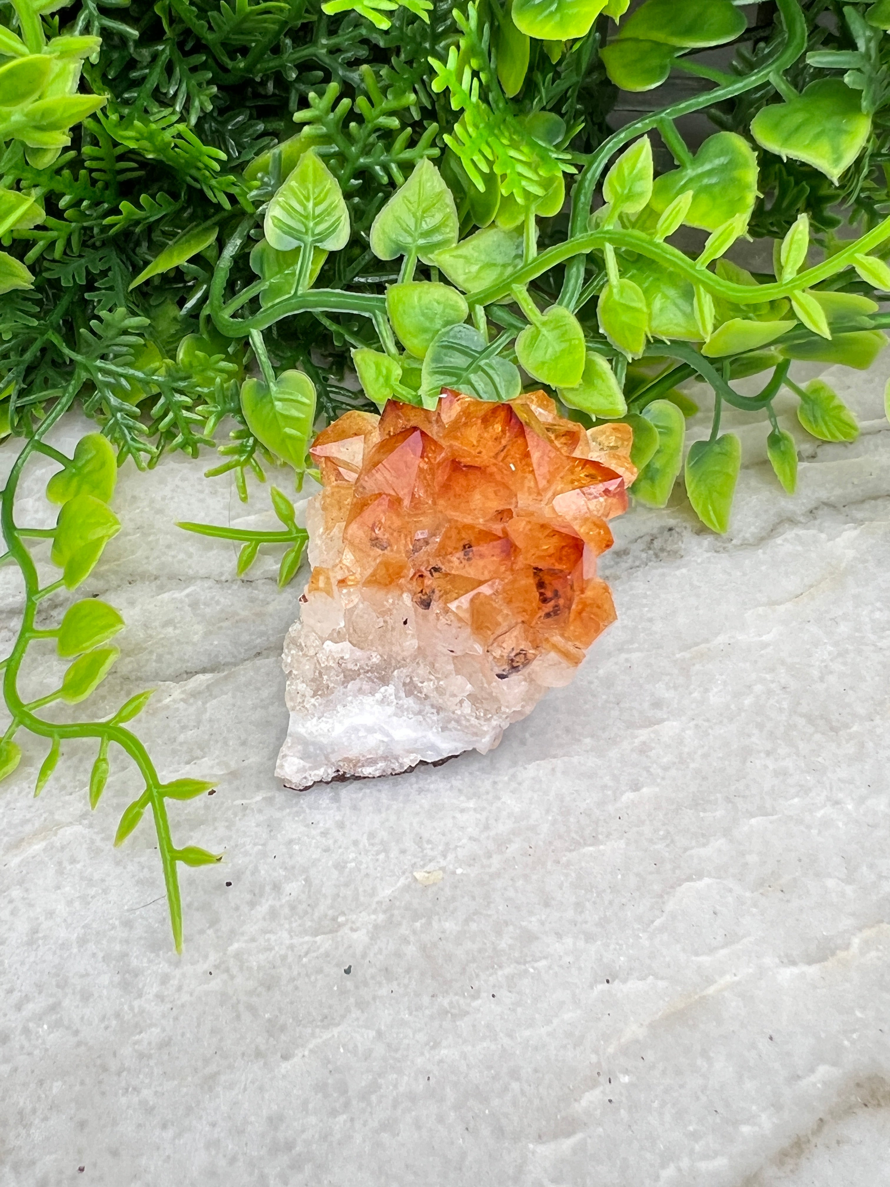 Citrien (gebrande Amethist) cluster (4 cm)