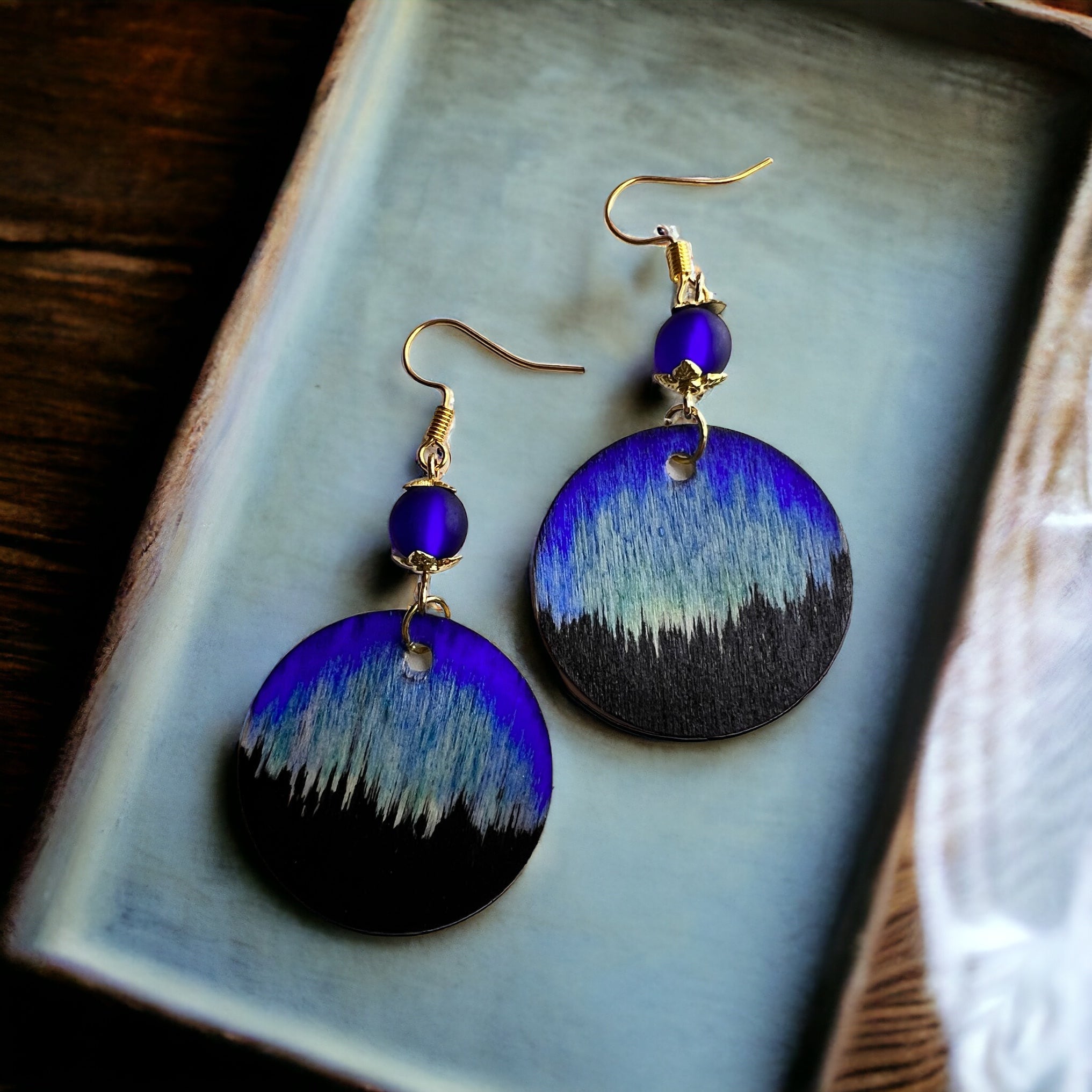 Boucles d'oreilles « Aurore boréale »