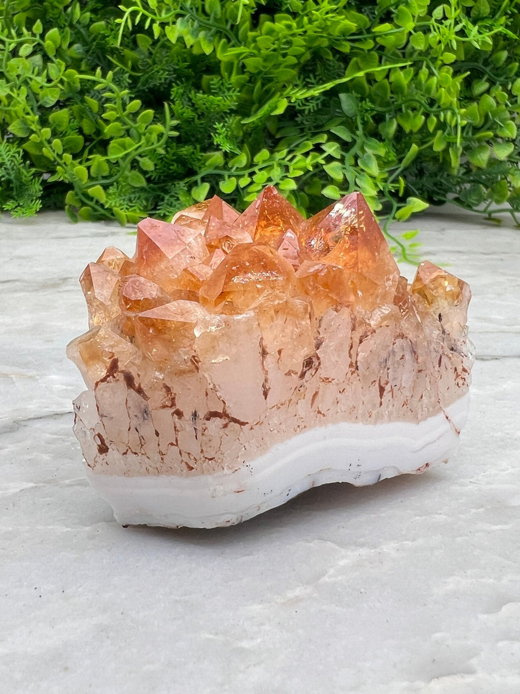 Citrin (gebrannter Amethyst) – Cluster (8 cm) von KEY LIME STORE
