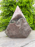 Amethist, Agaat en druzy Calciet in diamantvorm XL