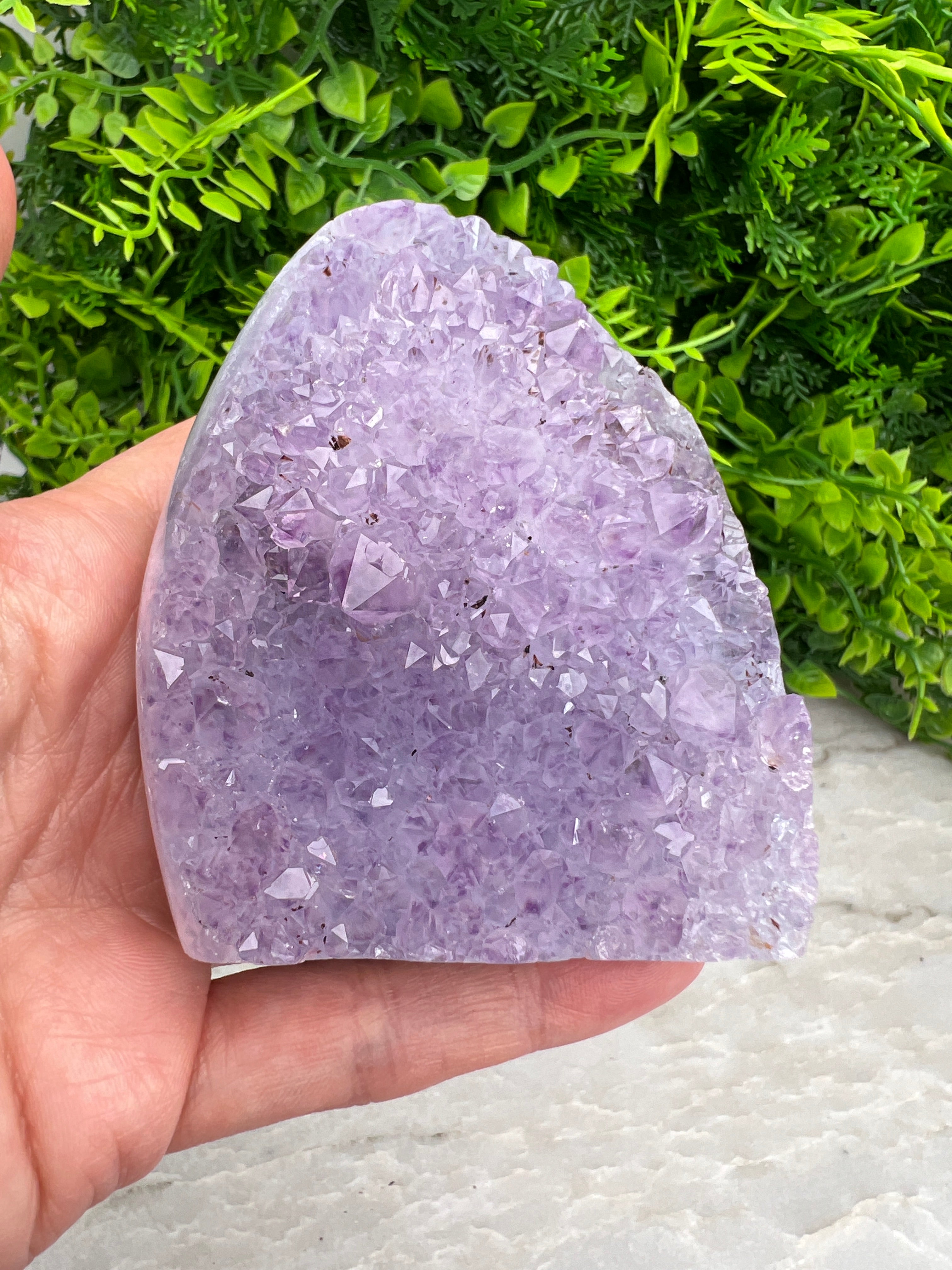 Amethist met Agaat cut base (8 cm)
