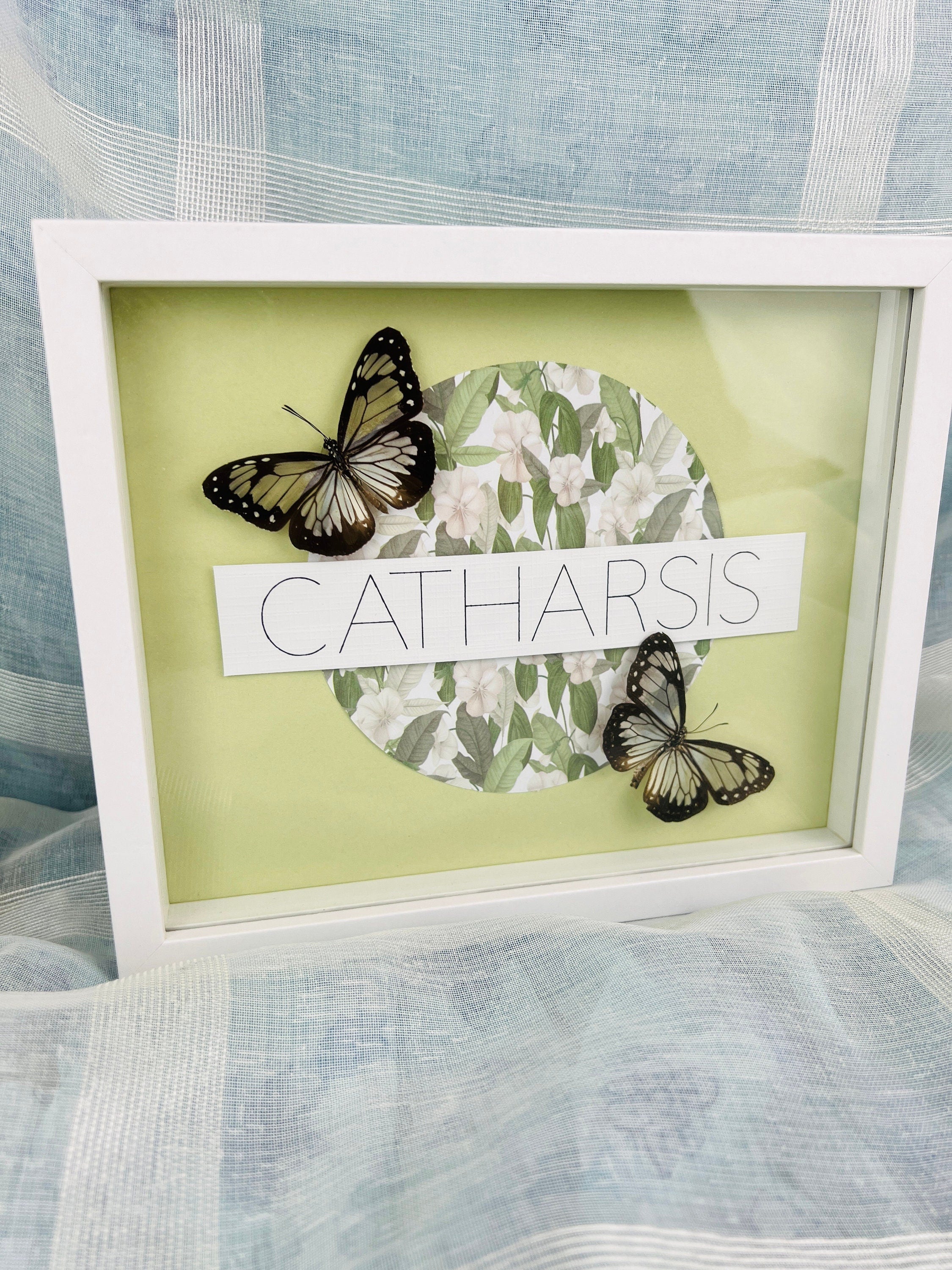 Parantica Vitrina op Catharsis print in lijst