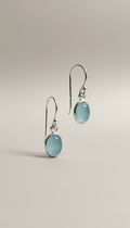 Ohrringe aus Aqua-Achat und 925er Silber von KEY LIME STORE