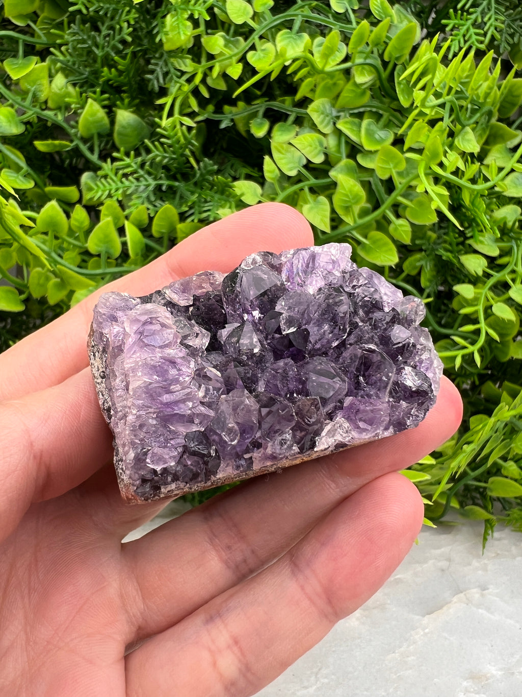 Amethist cluster cut base