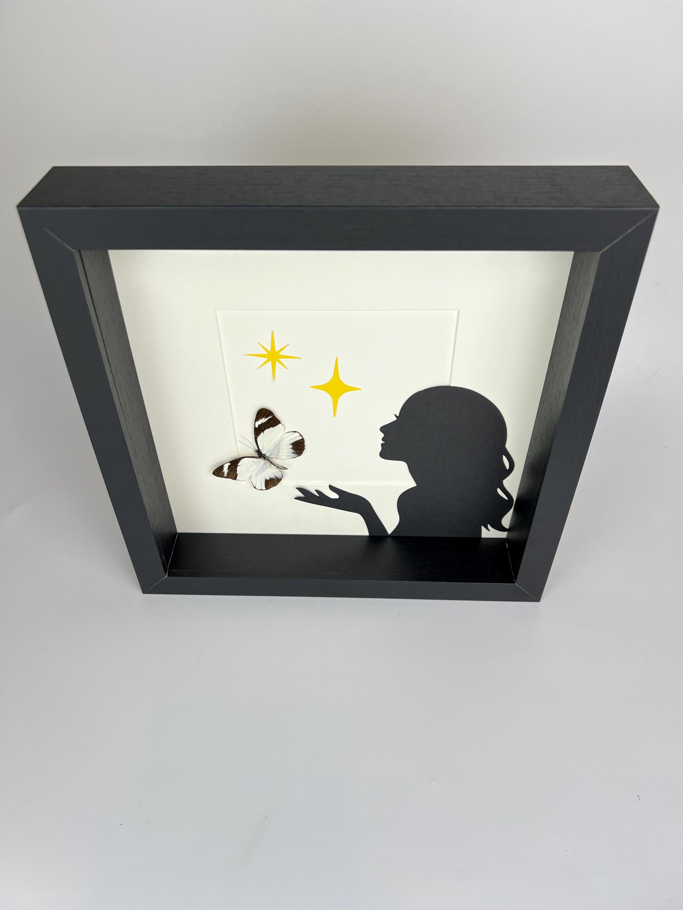 Perrhybris Pamela met print in lijst