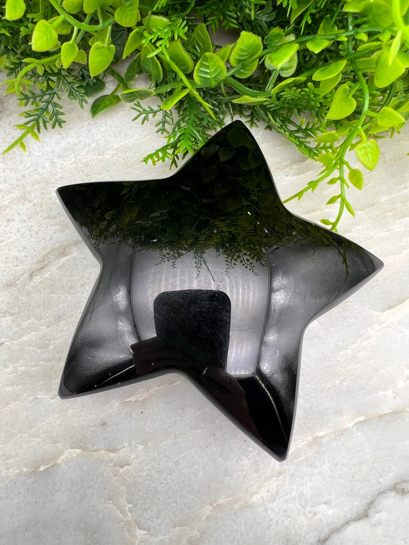 Zwarte Obsidiaan ster by KEY LIME STORE