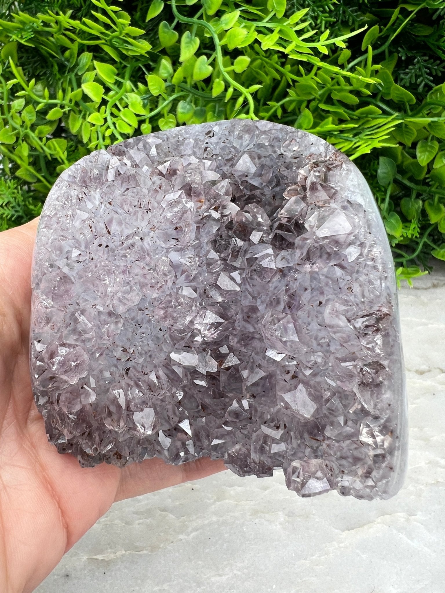 Agaat met Amethist cut base (420 gram) by KEY LIME STORE