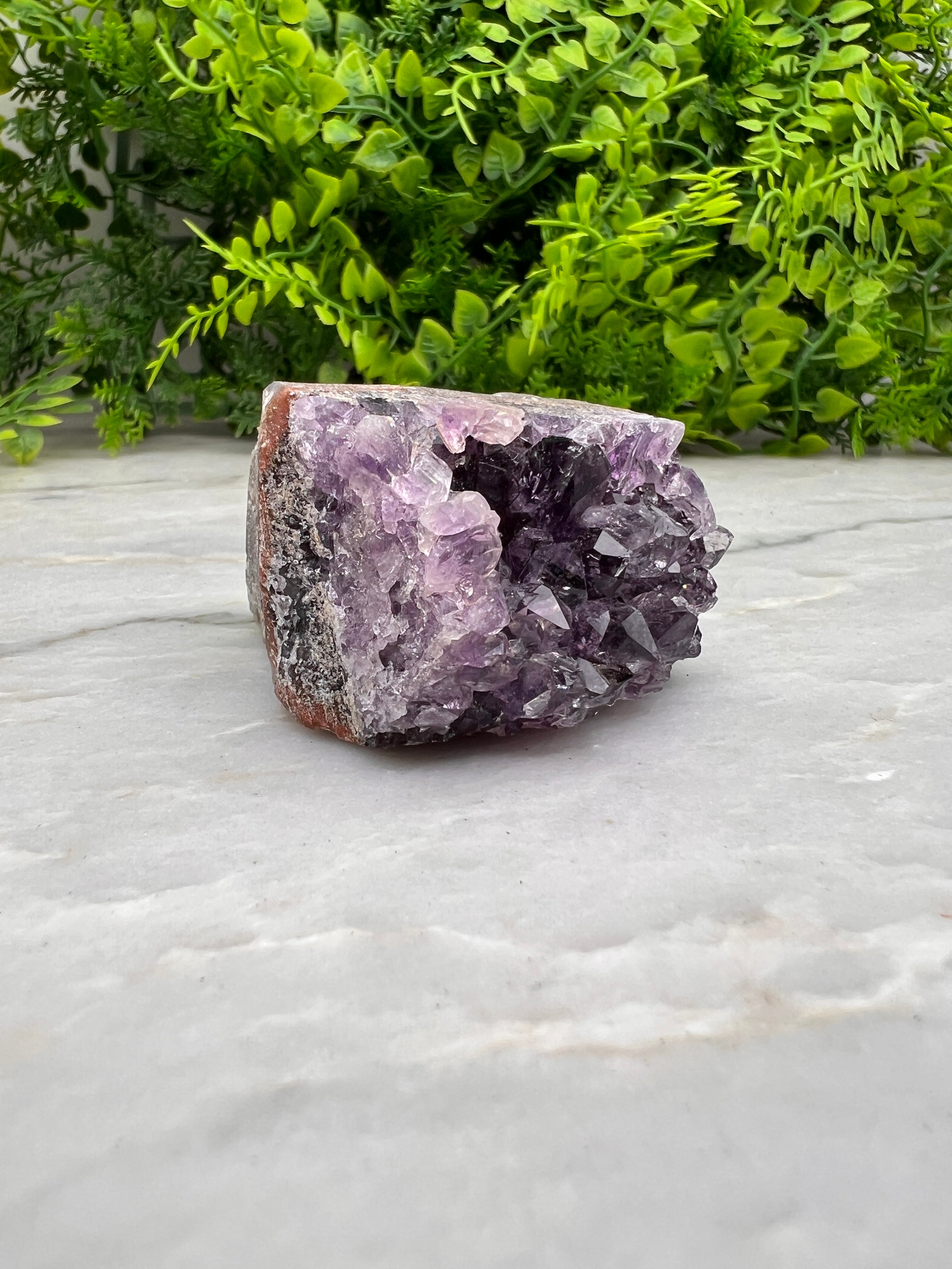 Amethist cluster cut base