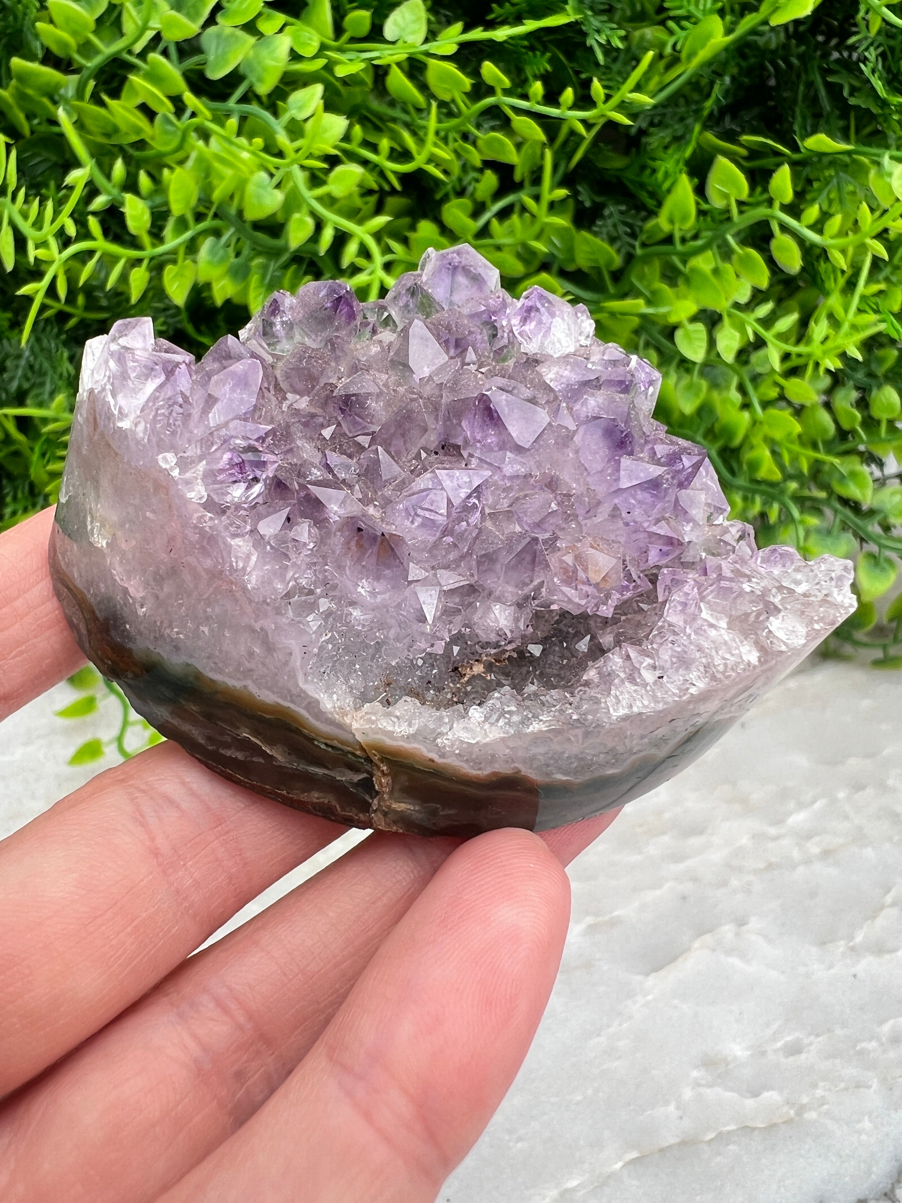 Amethist cluster ellips gepolijst (6 cm)