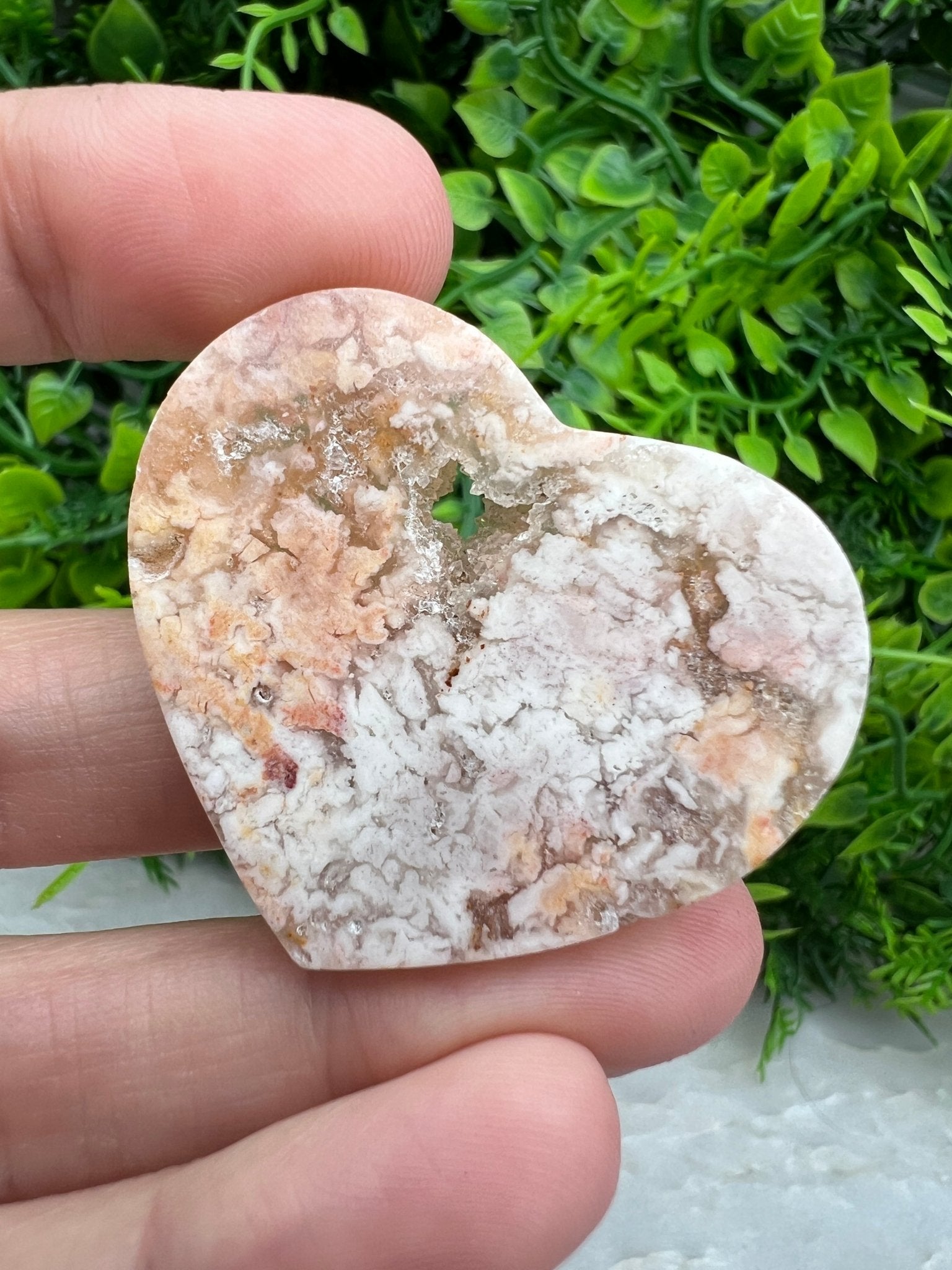 Druzy-Blumenachat-Herz (4 cm) von KEY LIME STORE