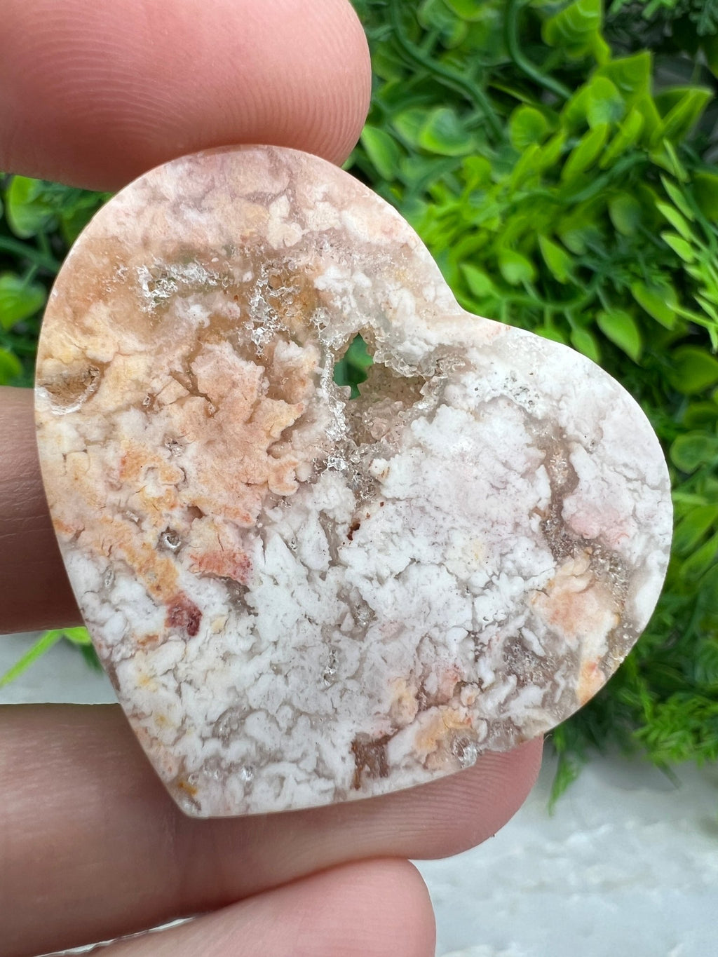 Druzy-Blumenachat-Herz (4 cm) von KEY LIME STORE