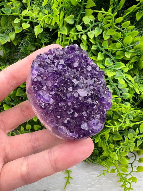 Polished amethyst cluster by KEY LIME STORE