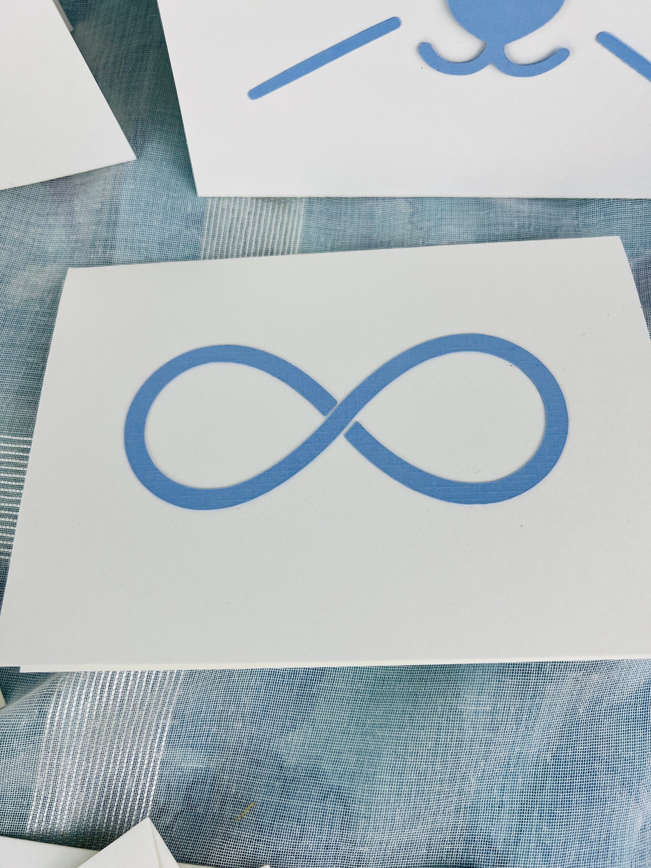 Handgefertigtes Set aus 5 handgefertigten Doppelpostkarten und passenden Umschlägen