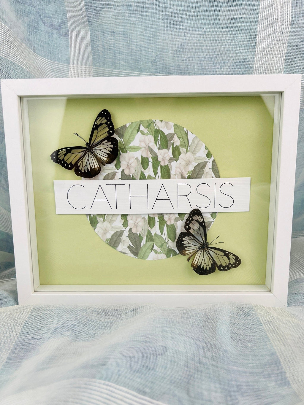 „Parantica Vitrina“ auf Catharsis-Druck, gerahmt von KEY LIME STORE