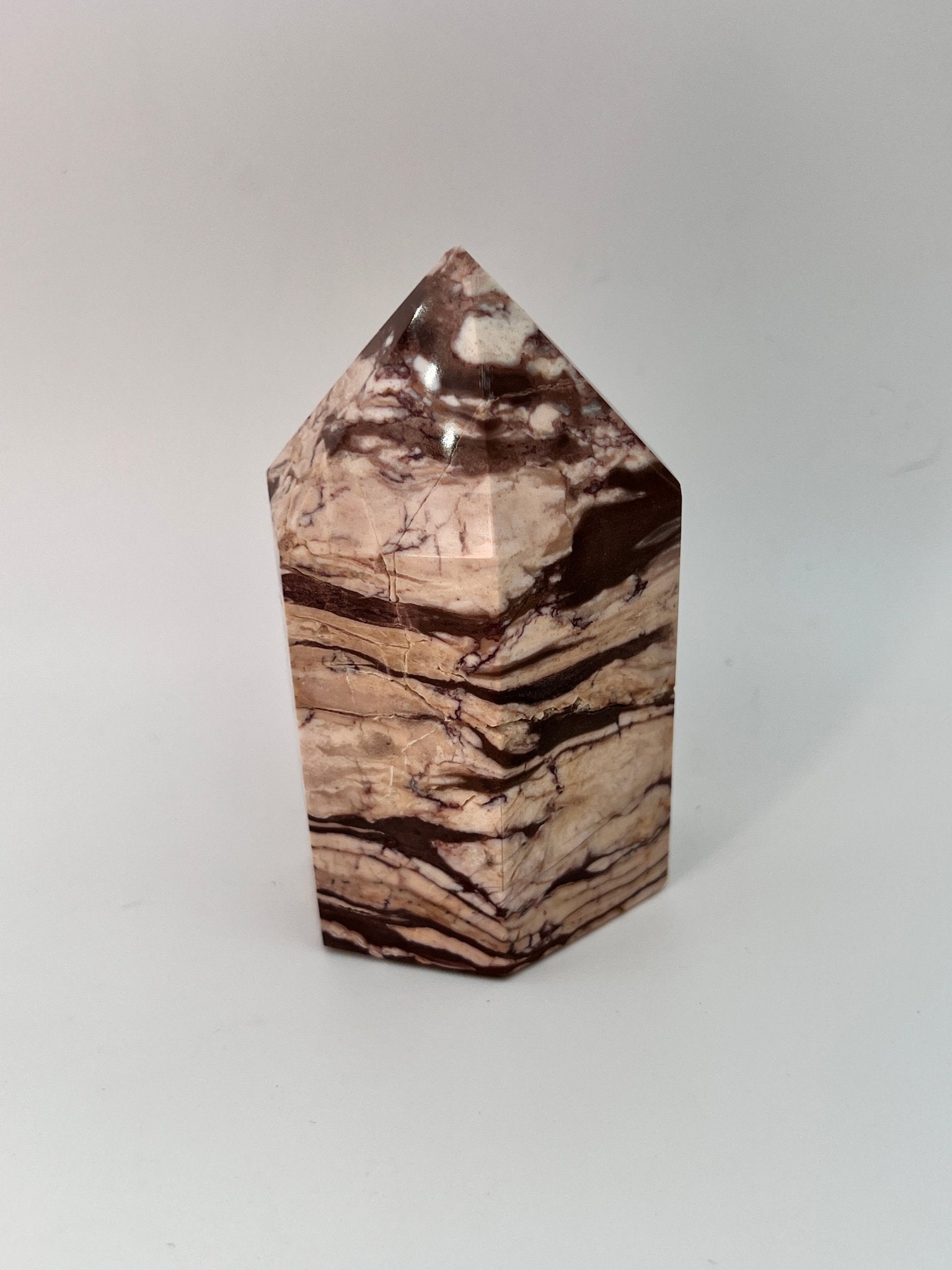 Zebra-Jaspis-Turm 0,252 kg von KEY LIME STORE
