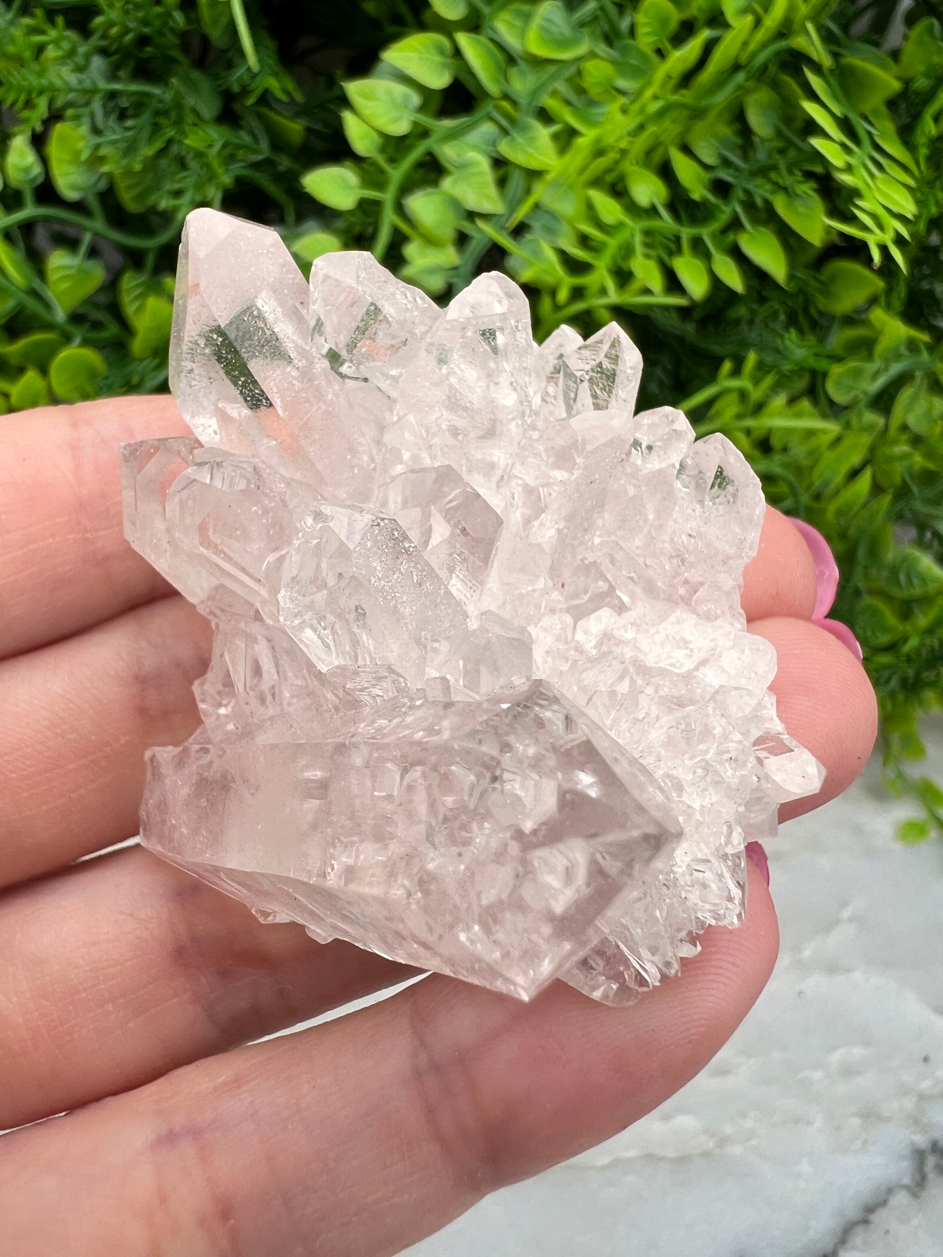Zeer helder Bergkristal cluster (5 cm)
