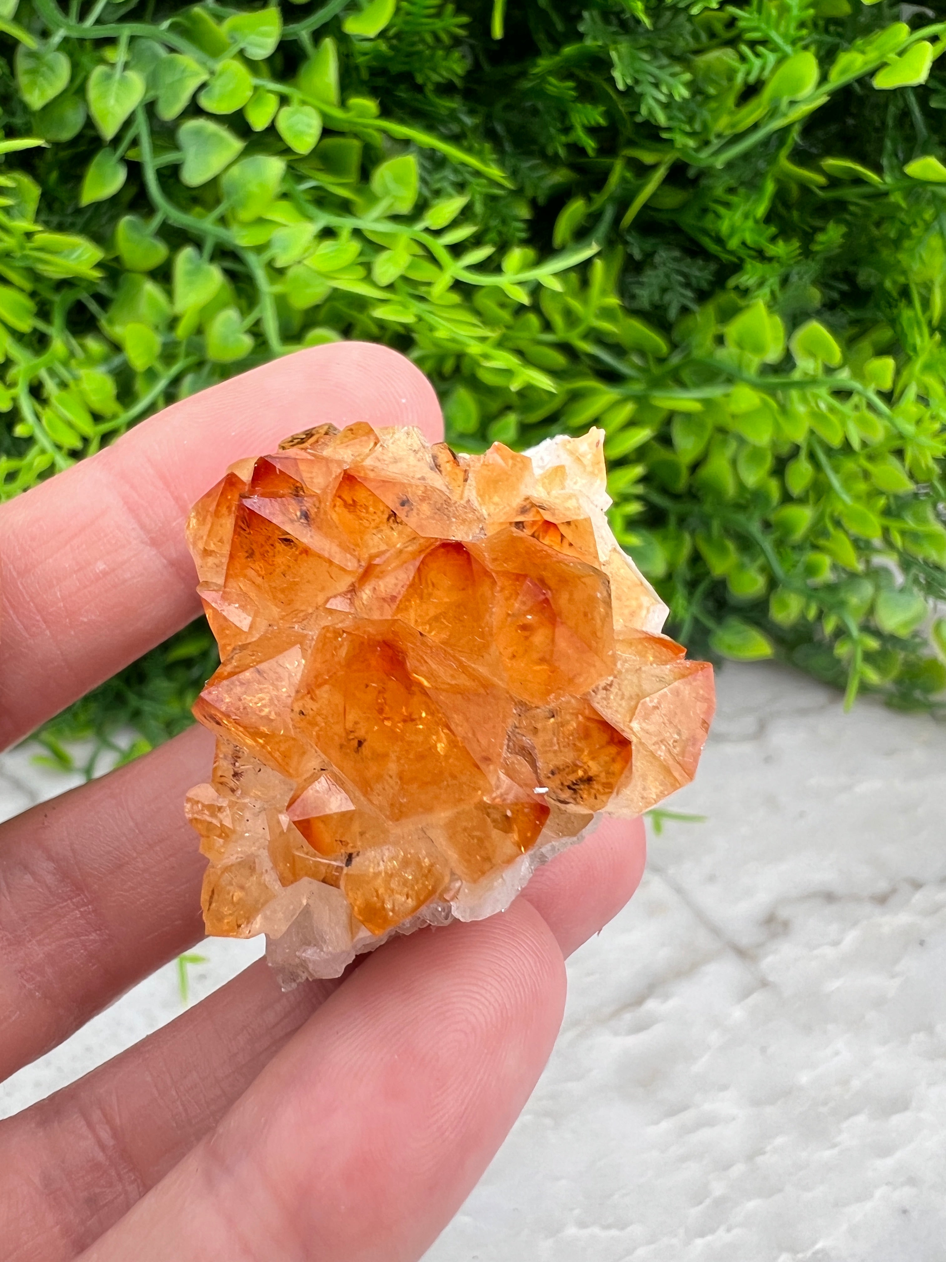 Citrien (gebrande Amethist) cluster (4 cm)