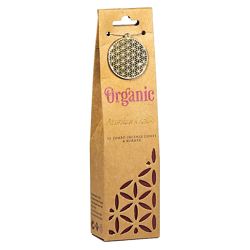 Arabian Oudh incense cones, Organic Goodness (72g)