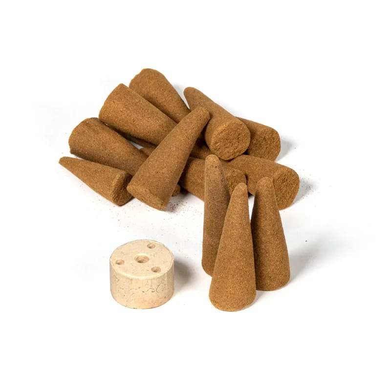 Jasmijn wierookkegels + houder (72 g)