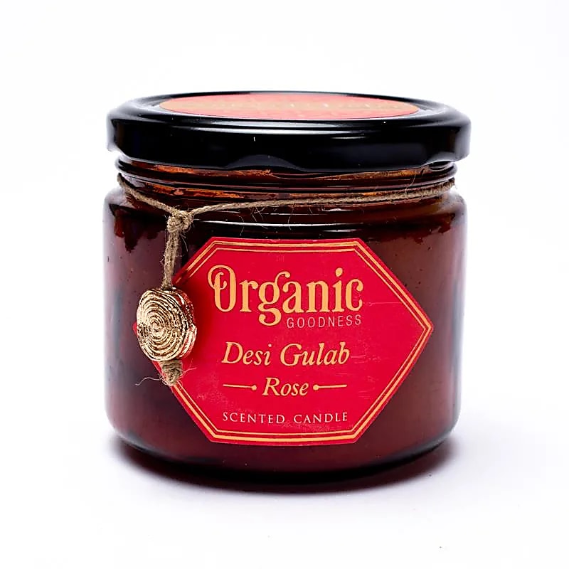 Roos Geurkaars Soja, Organische Soja Was Kaars (200g)