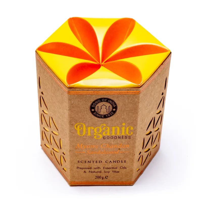 Soja Was Kaars Sandelhout Organic (200g)
