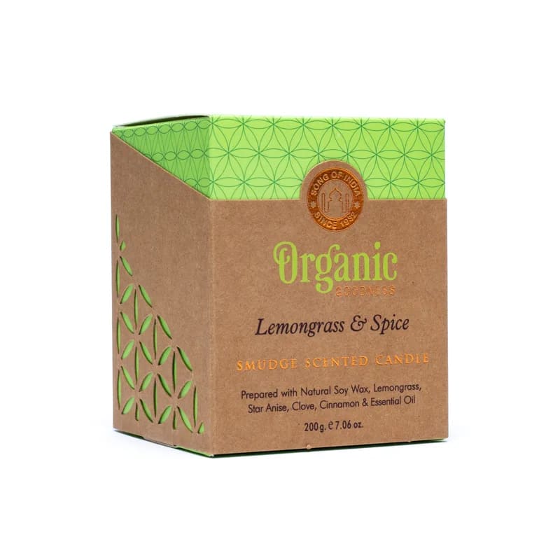 geurkaars citroengras, Organic Goodness & Spice (200g)