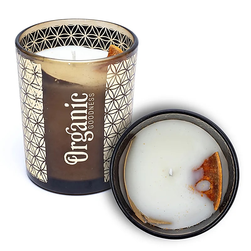 biologische geurkaars mandarijn & laurierblad (200g)