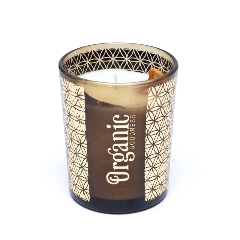 biologische geurkaars mandarijn & laurierblad (200g)