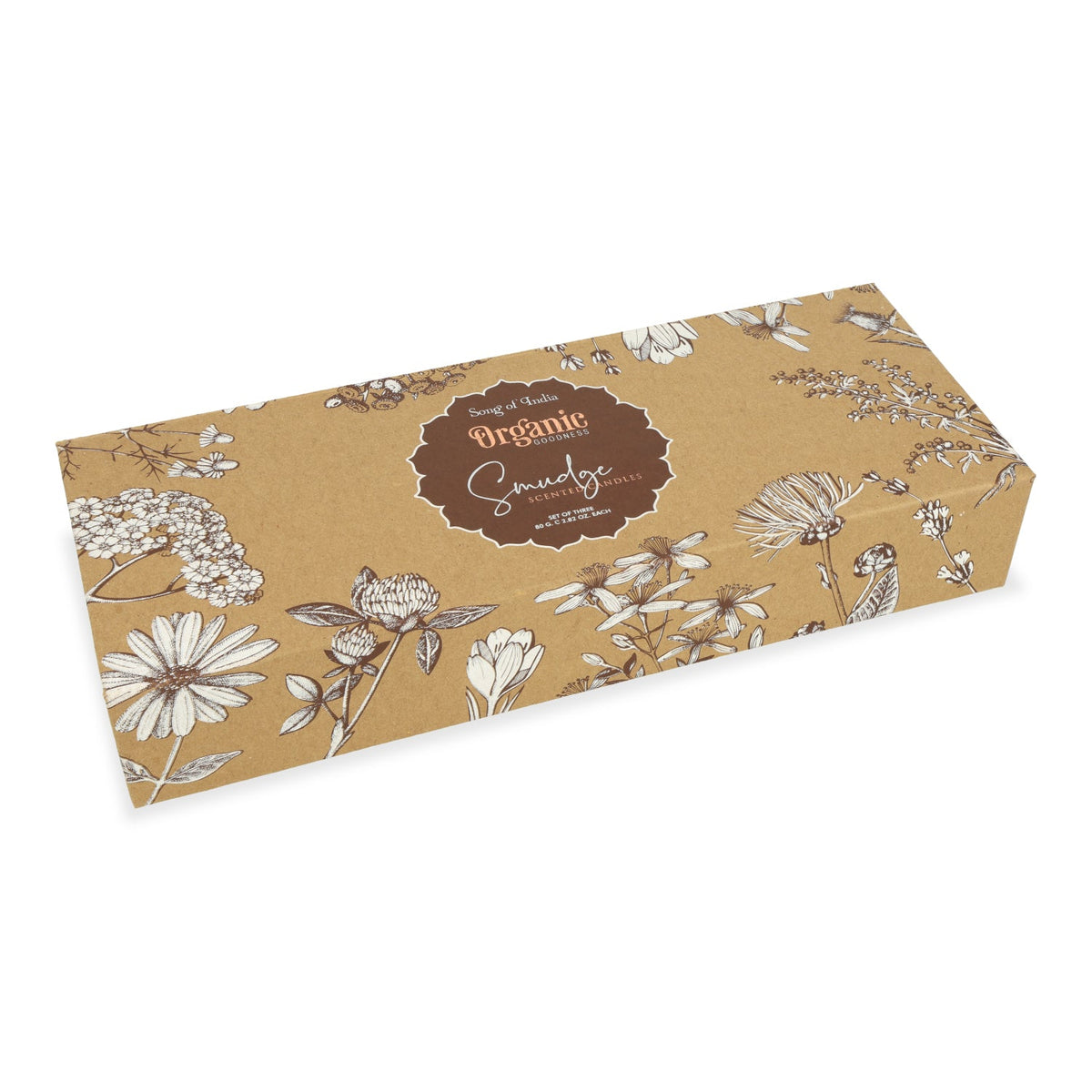 Geurkaars smudge set van 3 organic goodness (3x80g)