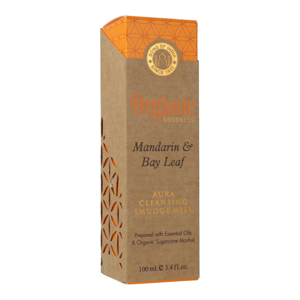 Smudge room spray Organic Goodness Mandarijn & Laurierblad (100ml)