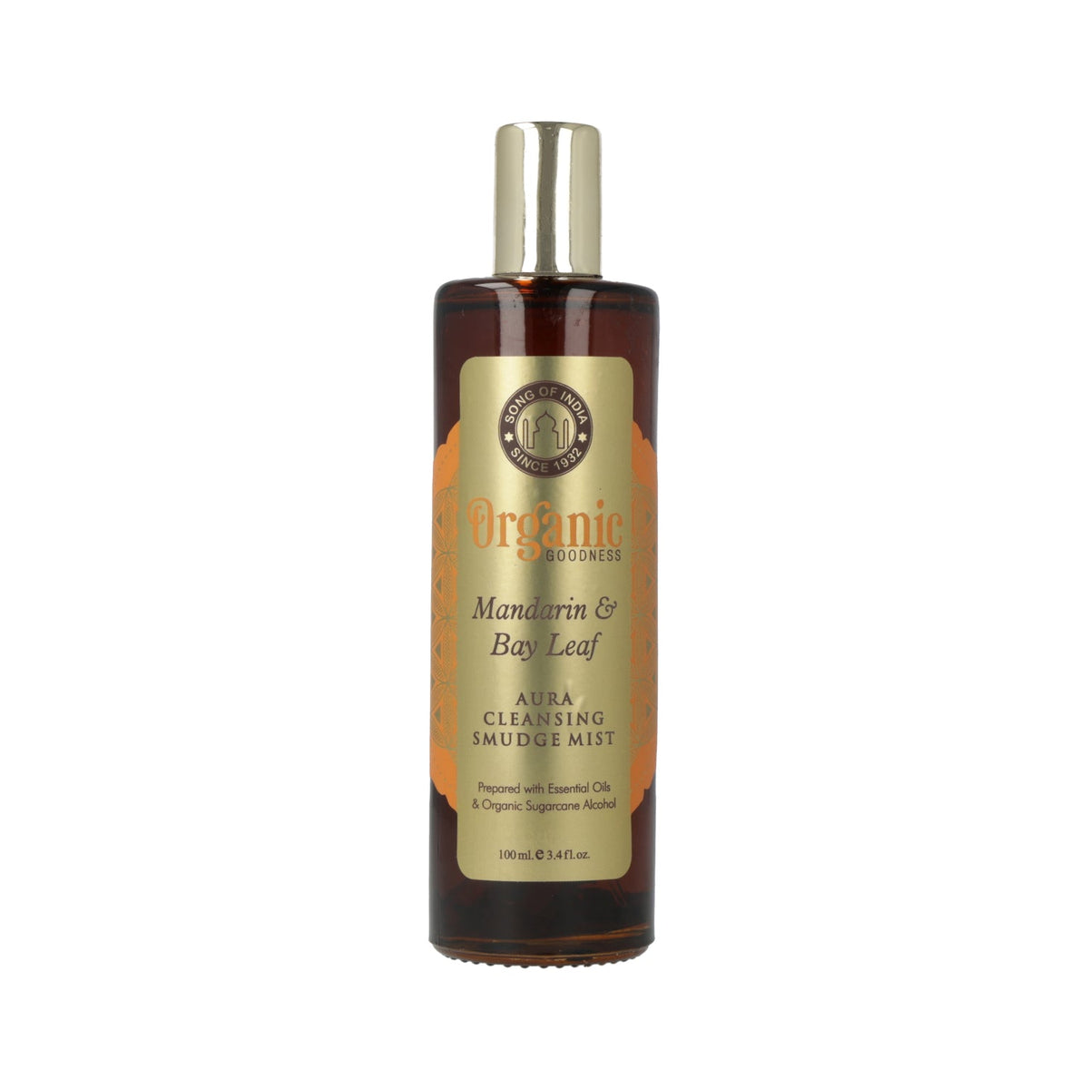 Smudge room spray Organic Goodness Mandarijn & Laurierblad (100ml)