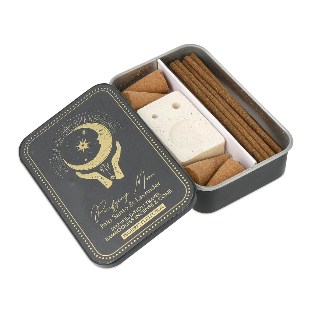 Incense Set with Burner: Esoteric Collection Purifying Moon (8 x 5.5 cm)