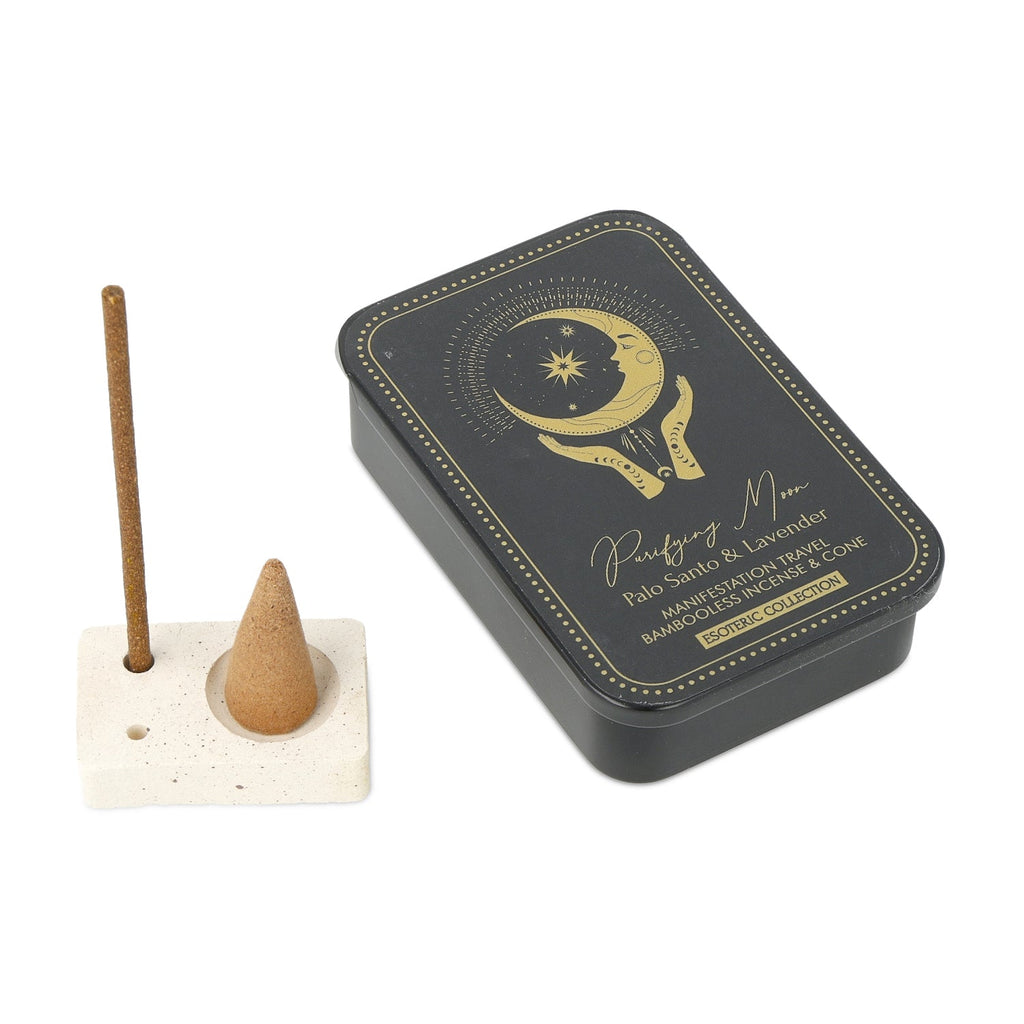 Incense Set with Burner: Esoteric Collection Purifying Moon (8 x 5.5 cm)
