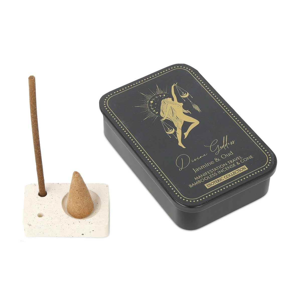esoteric incense set wierook Divine Goddess brander (8x5,5cm)
