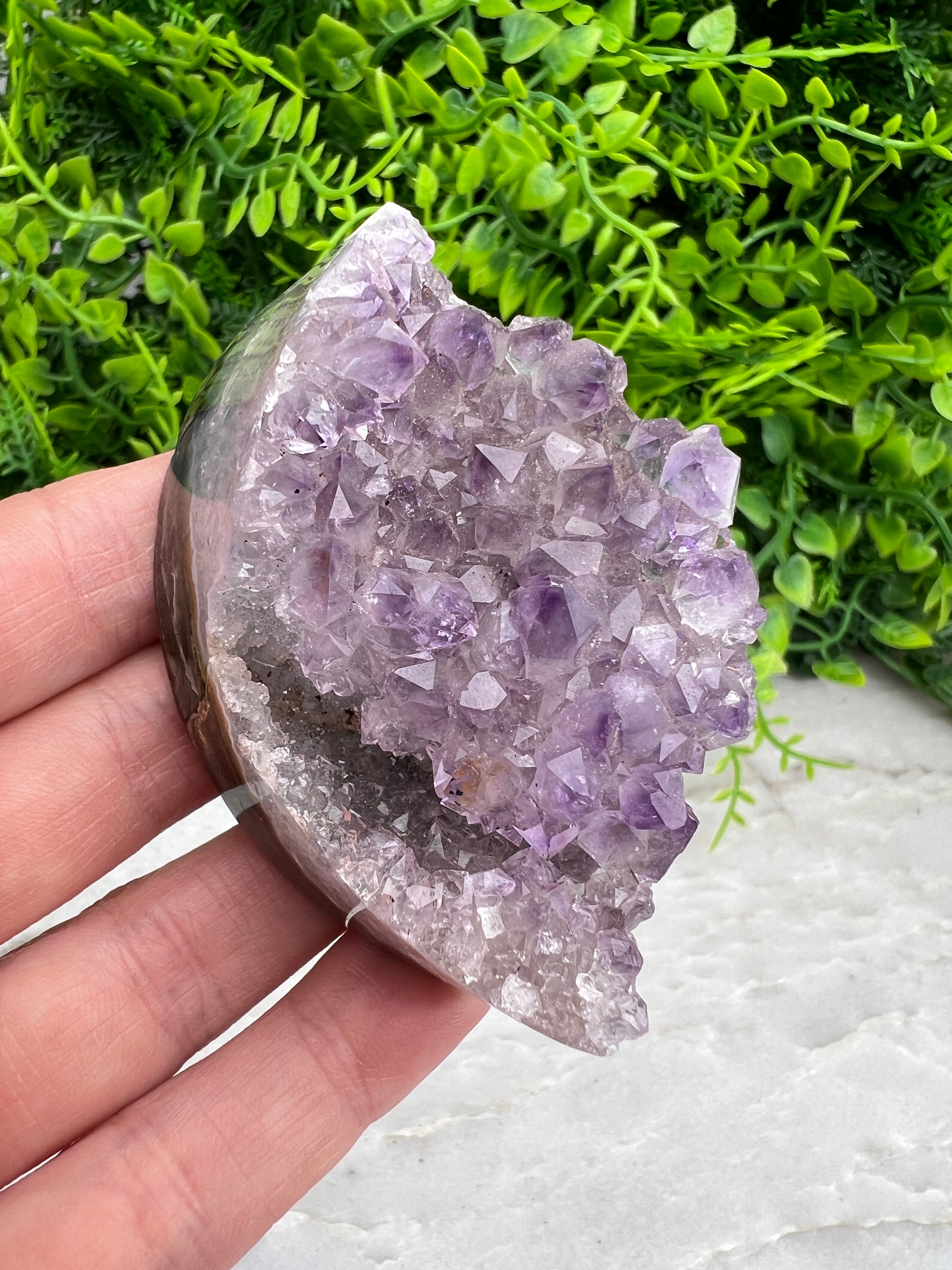 Amethist cluster ellips gepolijst (6 cm)