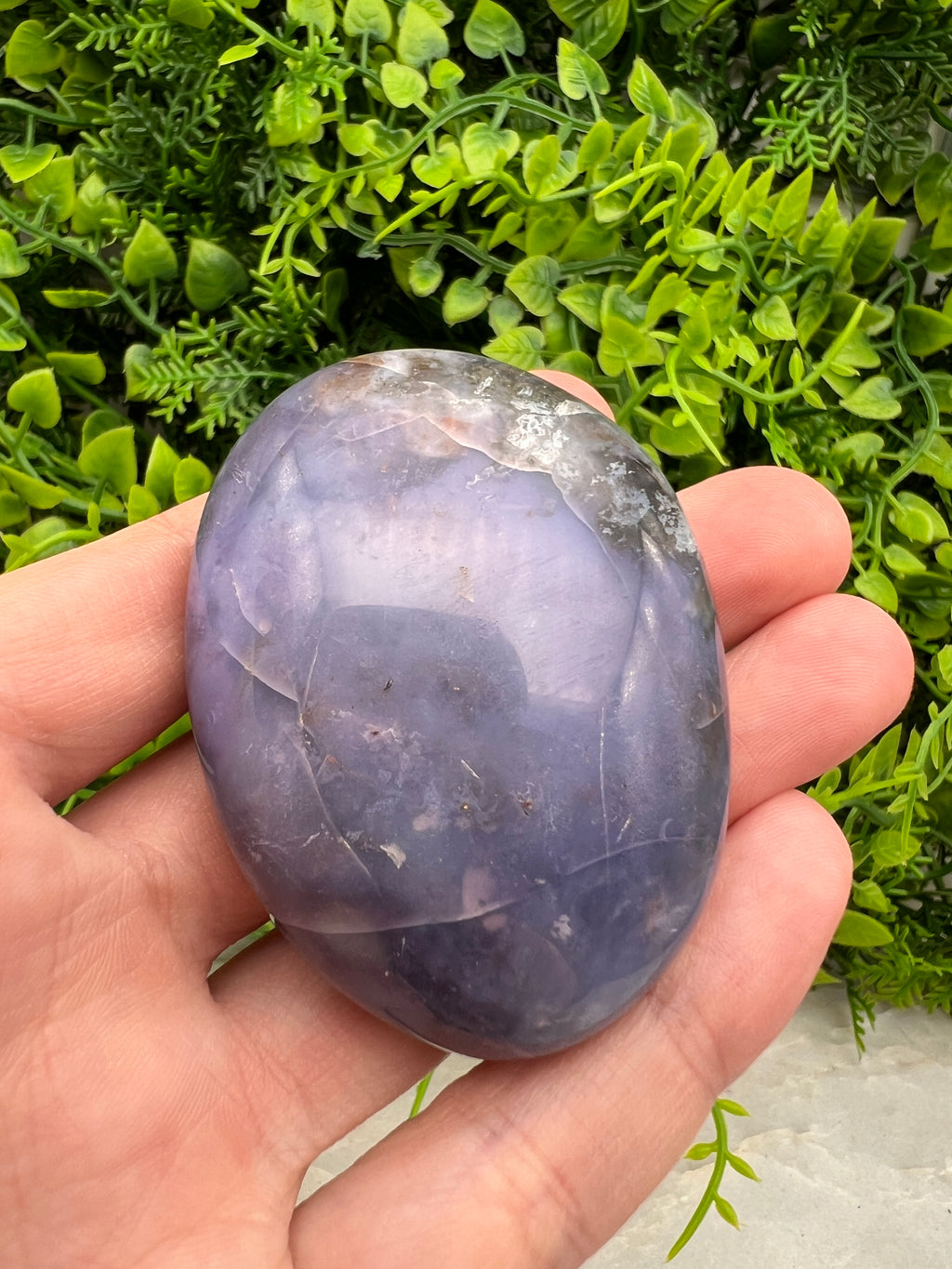 Chalcedoon / Paarse Agaat palmsteen