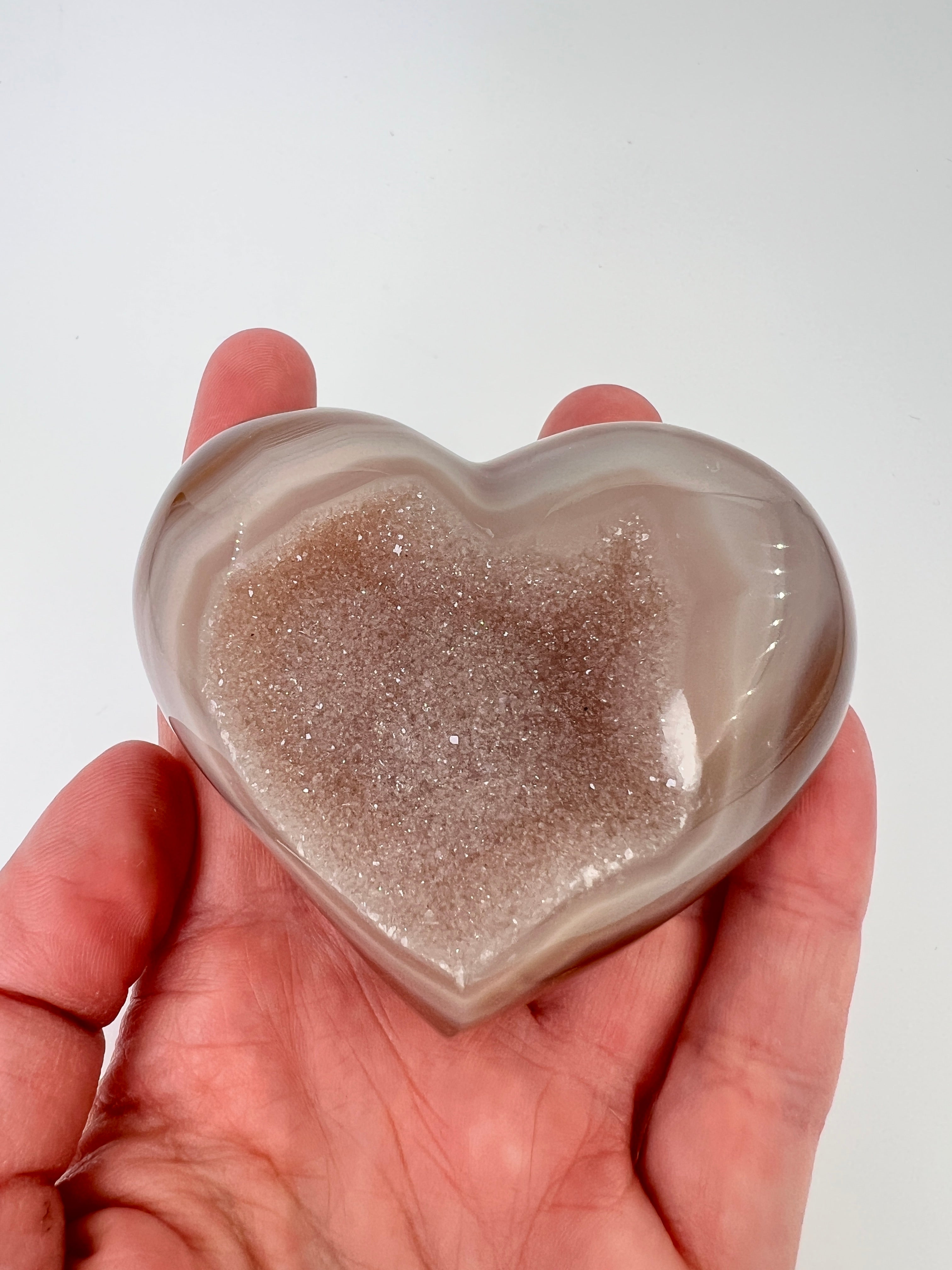 Agaat druze hart 0.183 kg