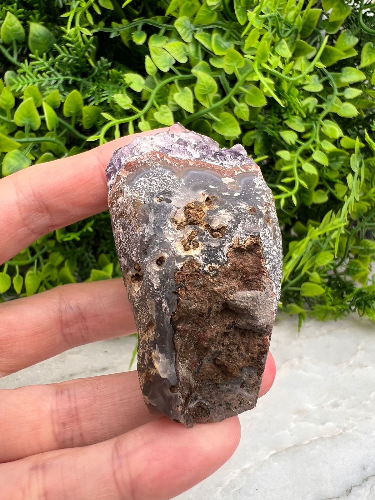 Amethist cluster cut base