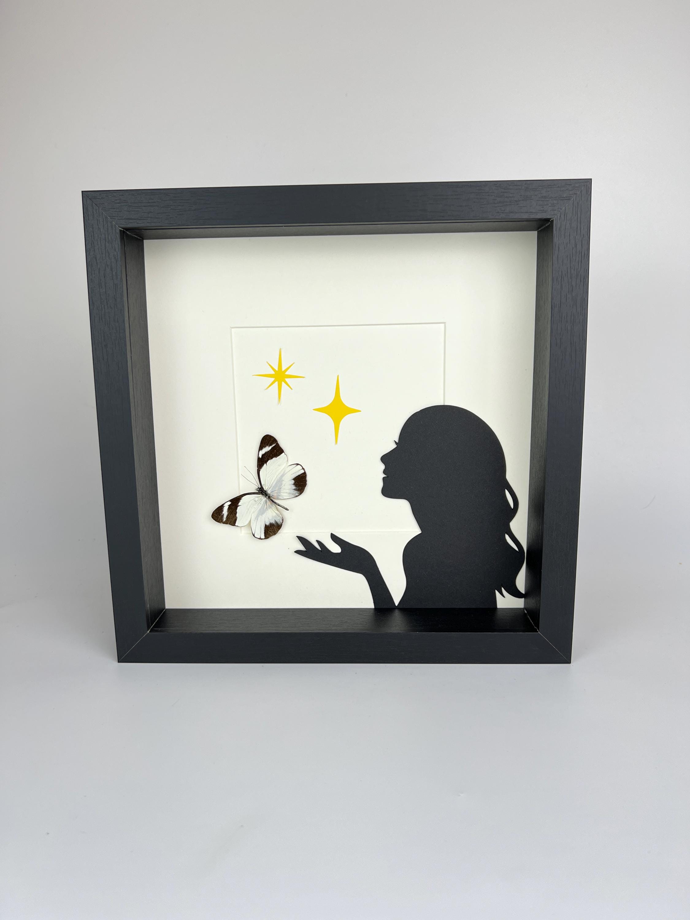 Perrhybris Pamela met print in lijst