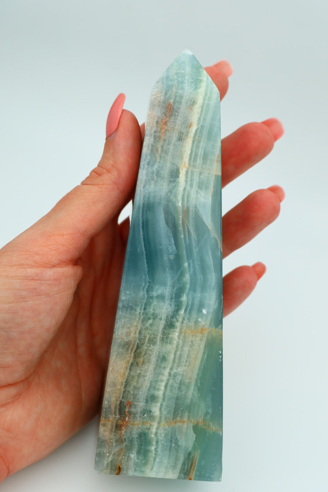 Blauwe Onyx toren 0.430 kg