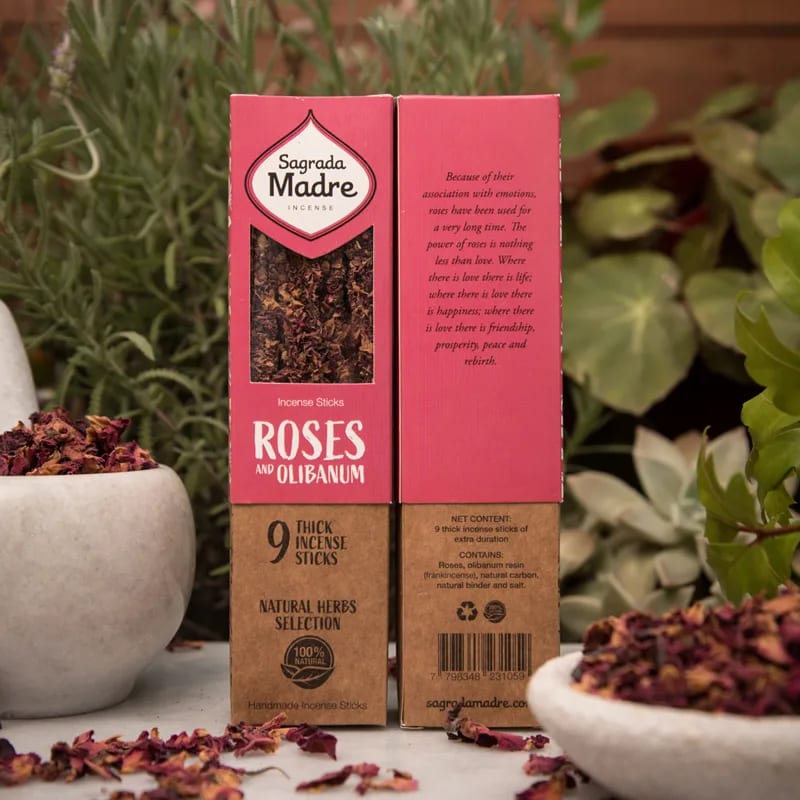 Sagrada Madre wierook Roos & Olibanum (±44g)
